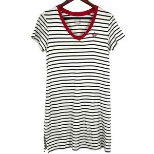 Ralph Lauren Size M Medium Nautical Patriotic Stripe Dress Blouse Shirt Top